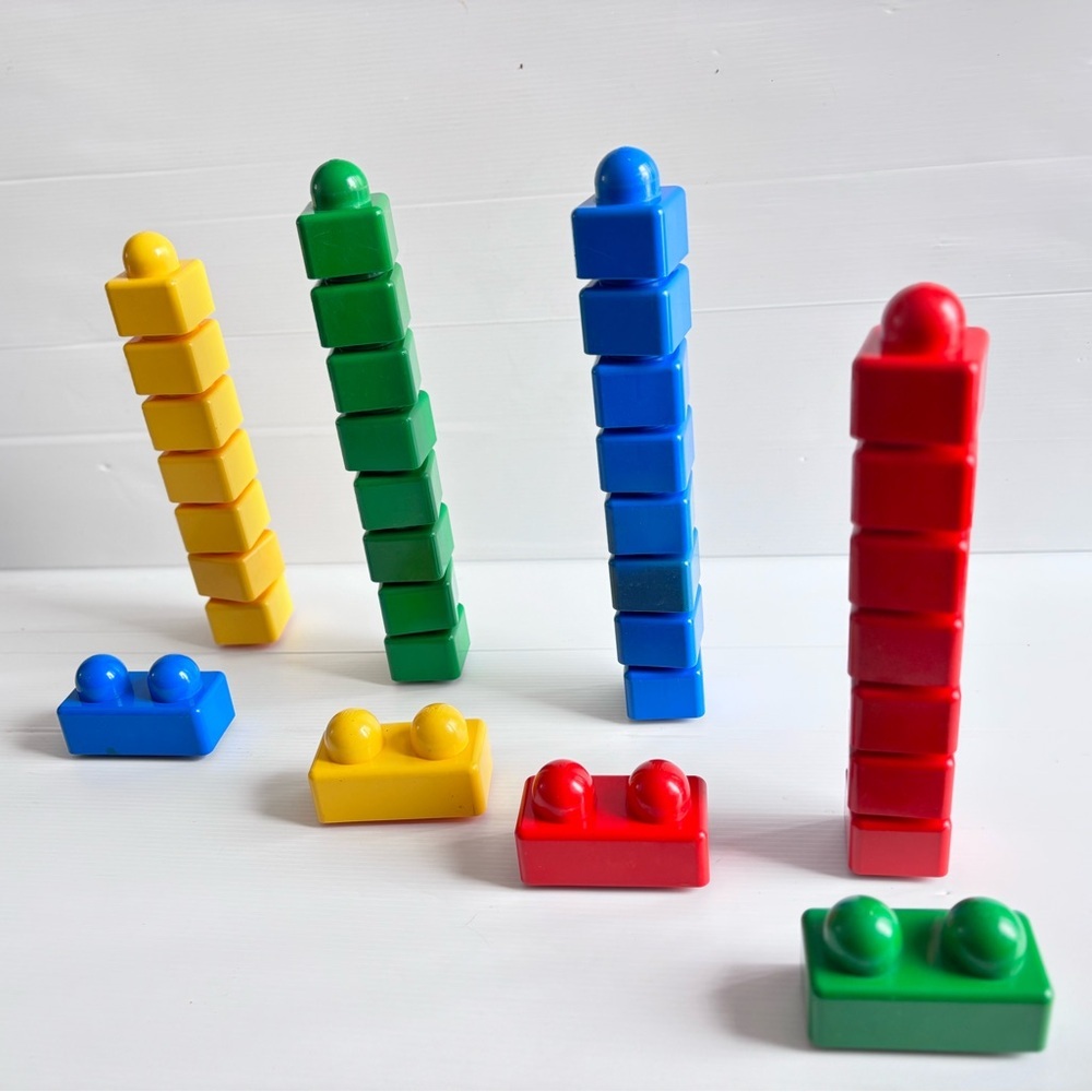 Vintage LEGO Duplo Blocks Lot Colorful 1970s 1980s Toy